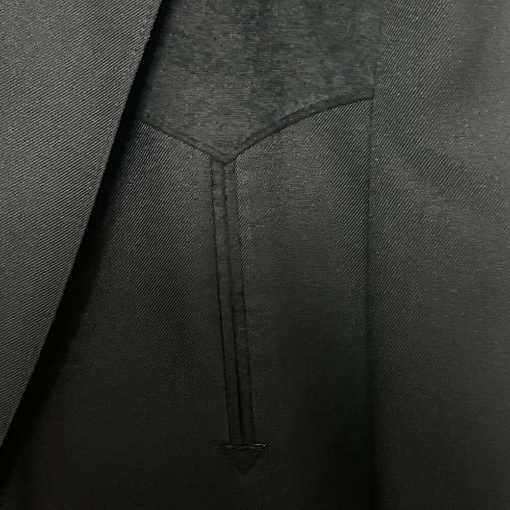 VTG Pagano West Black Western Blazer 50 S Vintage Suede on Shoulders 80s - Picture 5 of 11